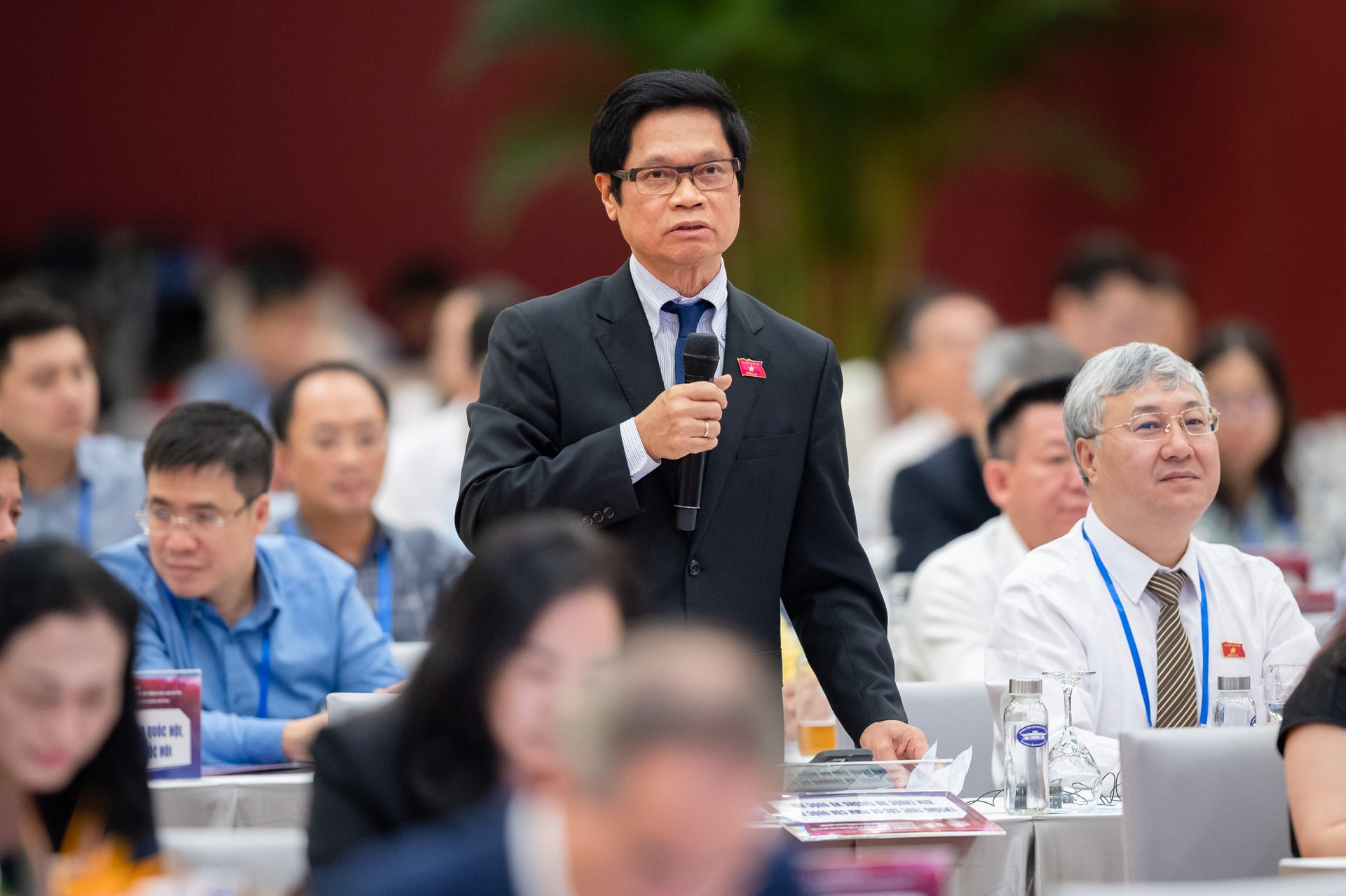 Ông Vũ Tiến Lộc chia sẻ tại Diễn đàn Kinh tế - Xã hội Việt Nam năm 2023.