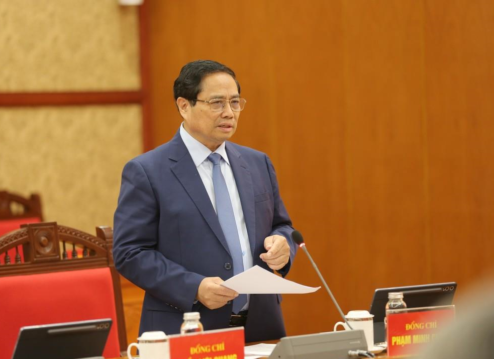 Thủ tướng Chính phủ Phạm Minh Chính phát biểu tại phiên họp - Ảnh: VGP.