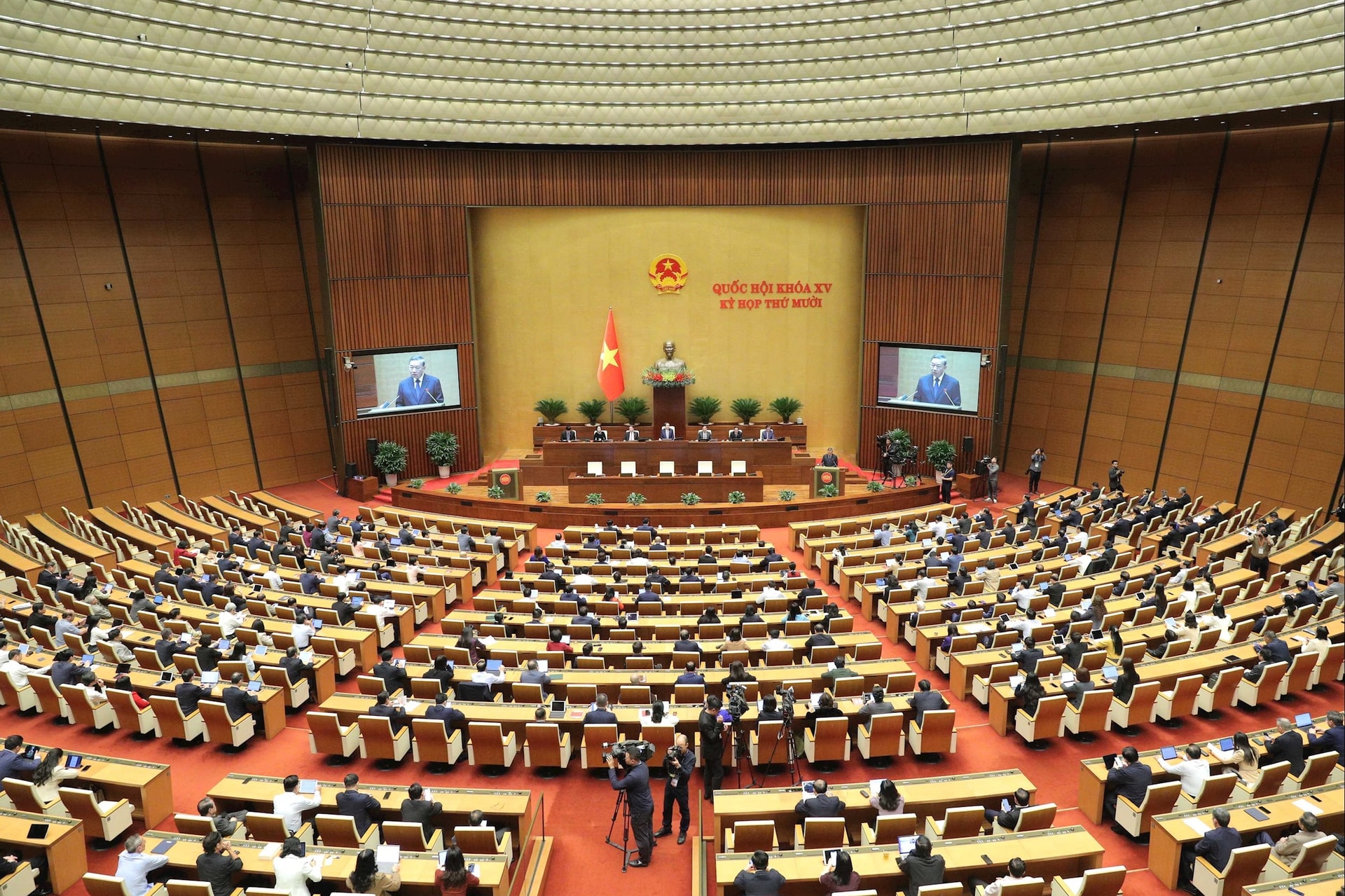 Tổng Bí thư Tô Lâm phát biểu tại phiên họp. Ảnh: Hồ Long