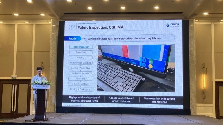 Tiến sĩ Kim Min Seok, Viện Công nghệ công nghiệp Hàn Quốc chia sẻ về xu hướng tự động hóa trong sản xuất may mặc. z7240024201727-fd7a55958bce033a25401c1cb603d710-4029-291.jpg