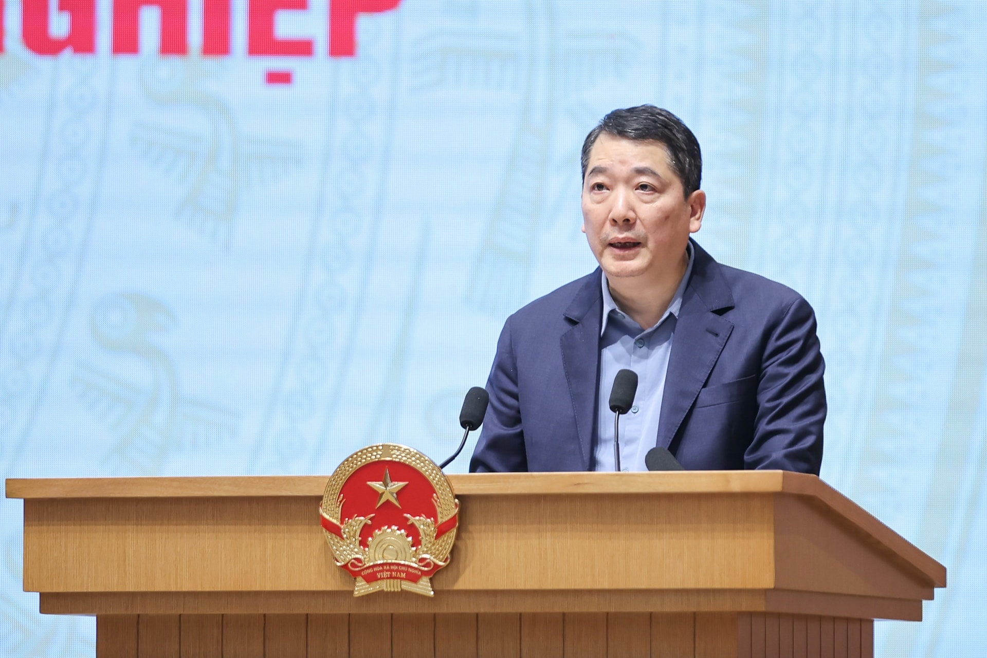 Thứ trưởng Bộ Tài chính Cao Anh Tuấn phát biểu tại Hội nghị - Ảnh VPG/Nhật Bắc