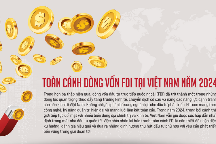 Toàn cảnh dòng vốn FDI tại Việt Nam năm 2024